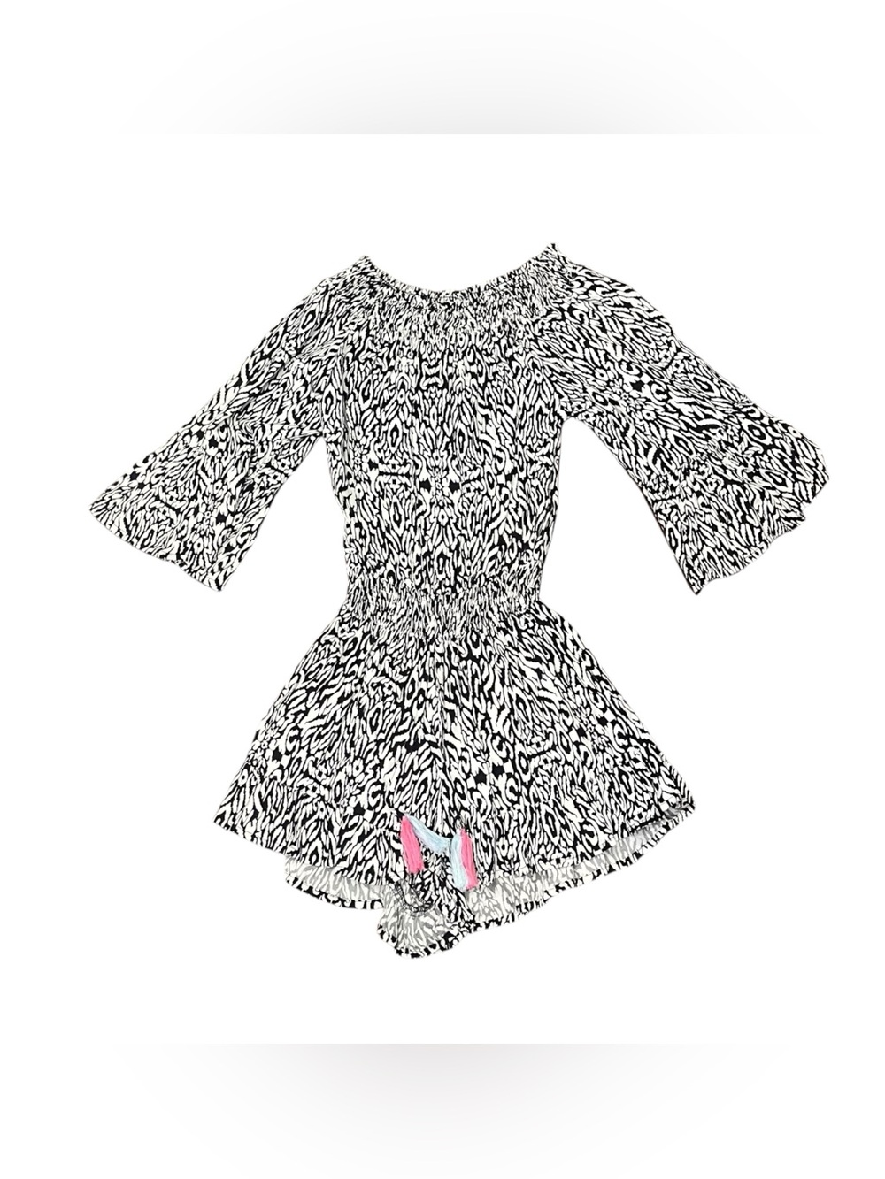 La Mer Luxe Off The Shoulder Black White Romper Jayda Size XS